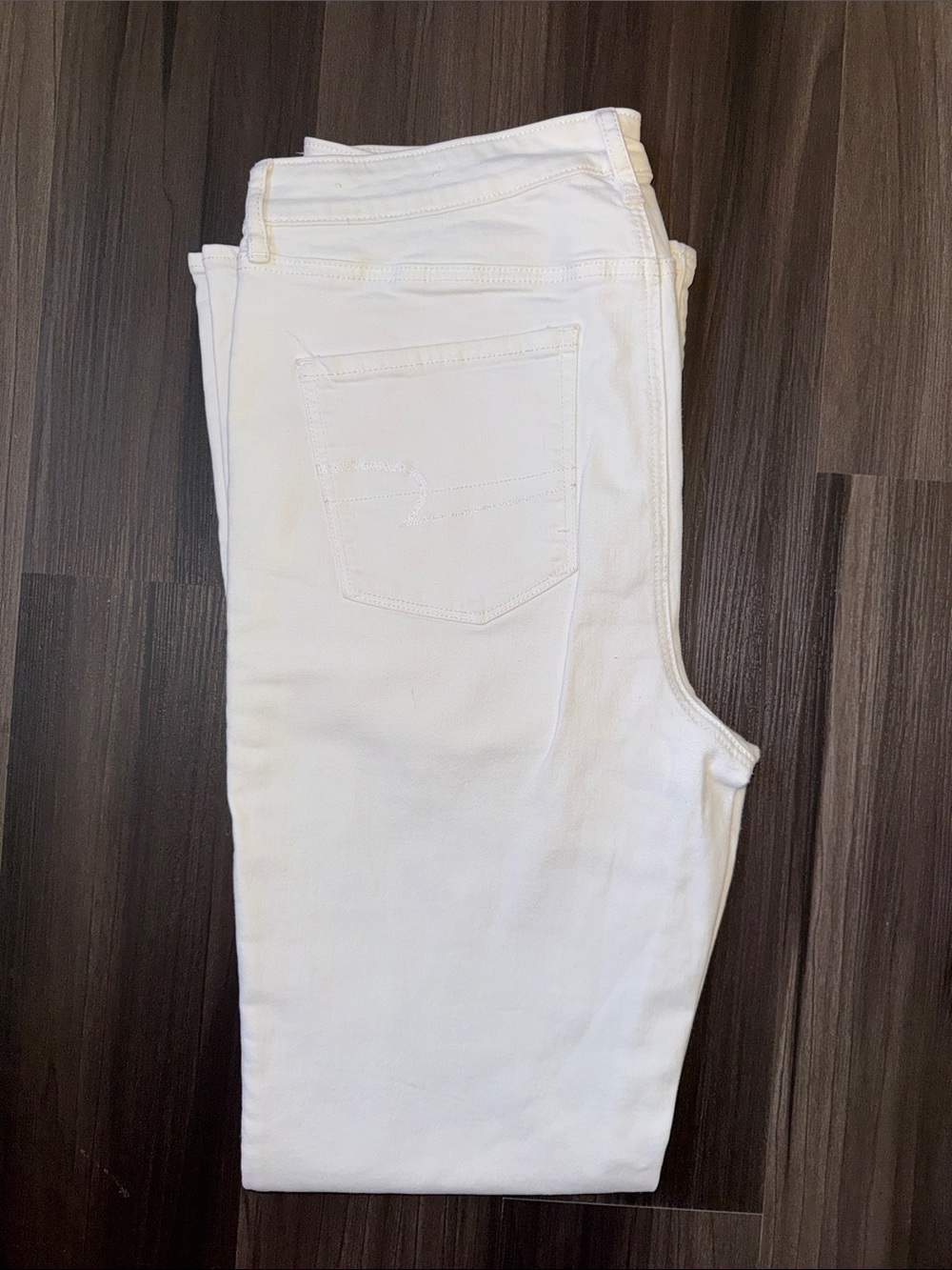 American Eagle Outfitters White Boot Cut Jeans